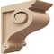 Ekena Millwork 4"W x 8"D x 8"H Classic Scroll Rough Cedar Woodgrain TimberThane Corbel, Primed Tan CORUR04X08X08SCRRCPR - alternate 1